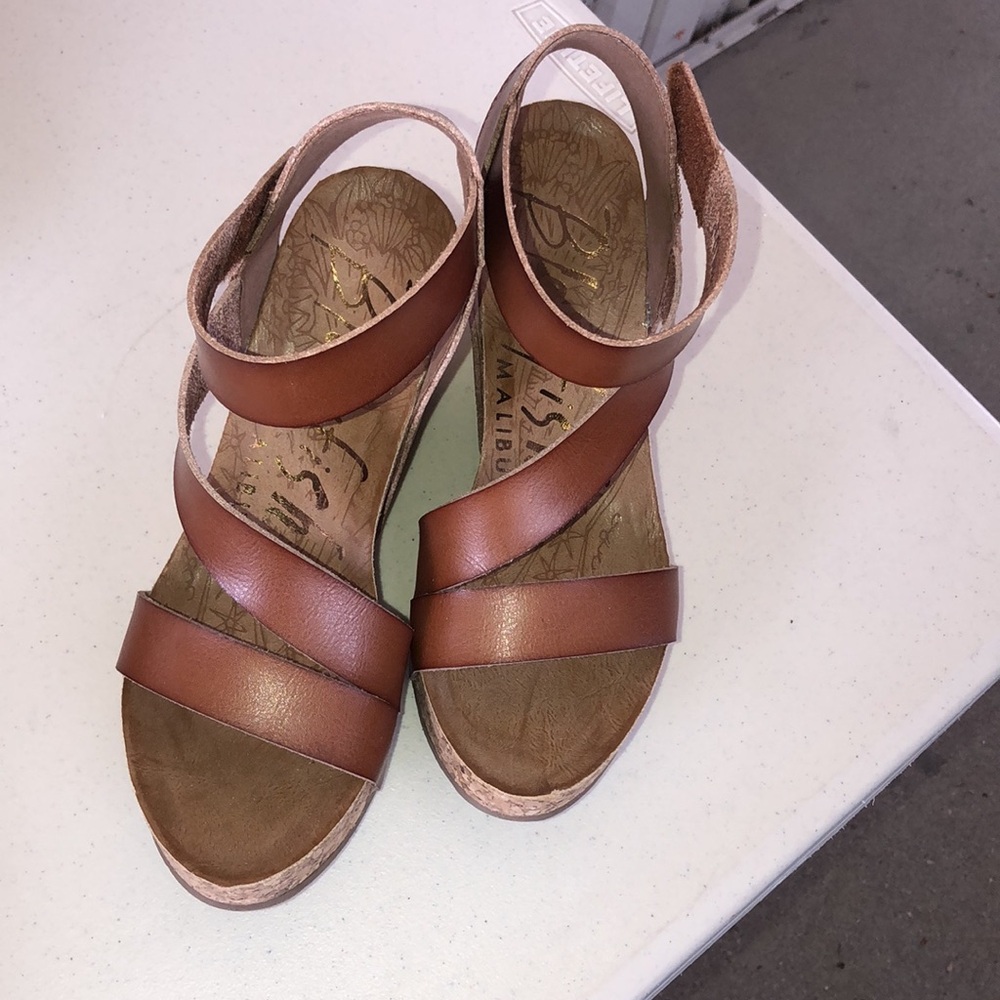 Women's Brown Leather Sandals by Blowfish Malibu - Picture 13 of 17